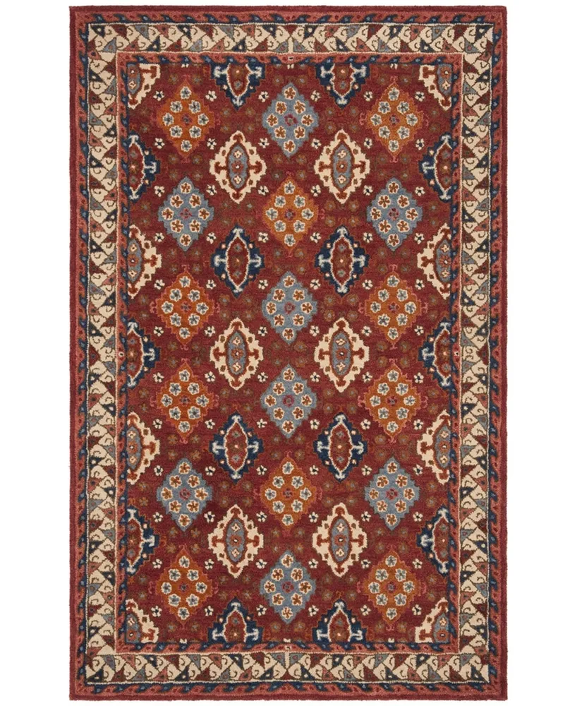 Safavieh Antiquity At509 Red and Blue 5' x 8' Area Rug