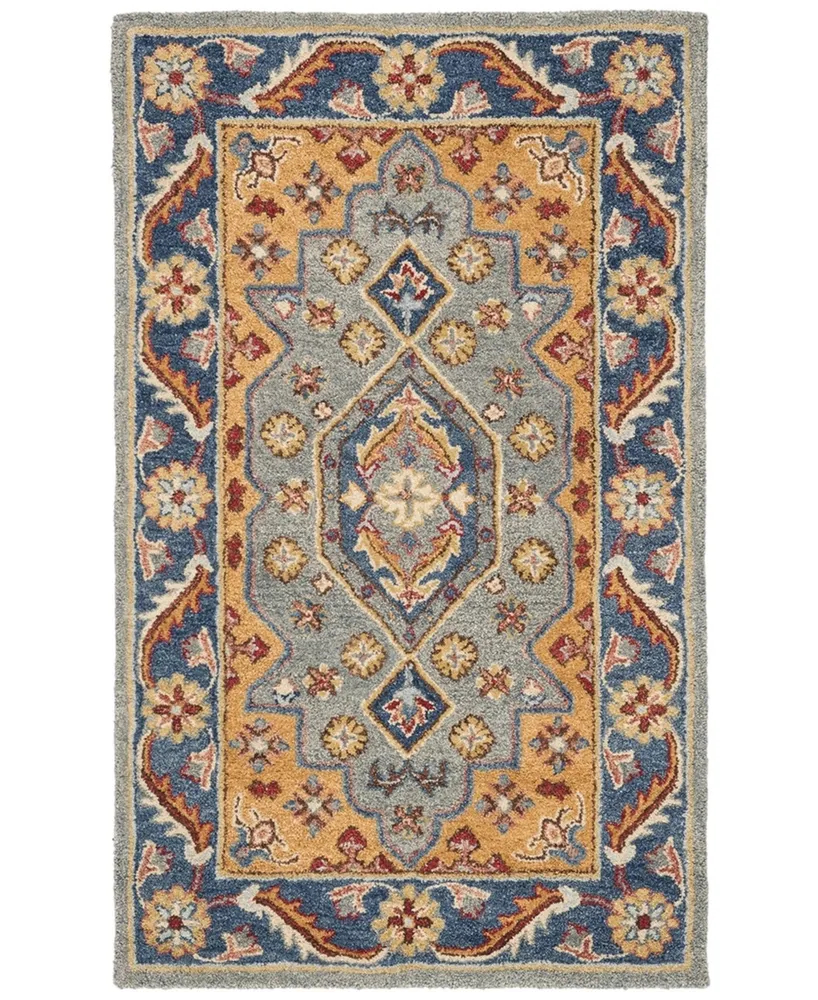 Safavieh Antiquity At504 Blue and Gold 3' x 5' Area Rug