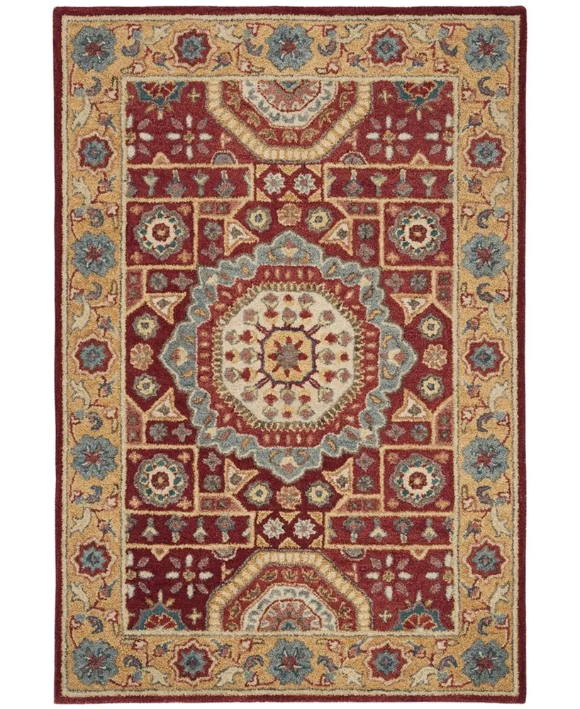 Safavieh Antiquity At501 Red and Orange 3' x 5' Area Rug