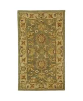 Safavieh Antiquity At313 Green and Gold 2'3" x 14' Runner Area Rug