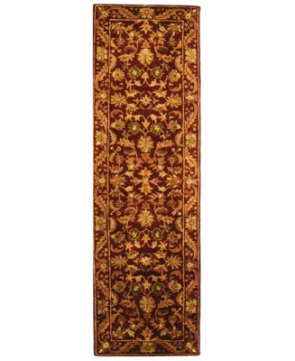 Safavieh Antiquity At52 Wine and Gold 2'3" x 20' Runner Area Rug