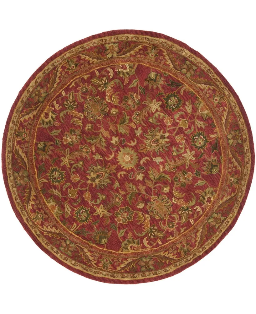 Safavieh Antiquity At52 Red 6' x 6' Round Area Rug