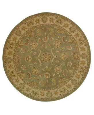 Safavieh Antiquity At313 Green and Gold 8' x 8' Round Area Rug