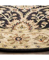 Safavieh Antiquity At249 Black 3'6" x 3'6" Round Area Rug