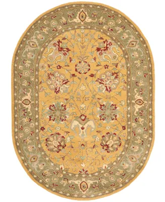 Safavieh Antiquity At21 Gold 4'6" x 6'6" Oval Area Rug