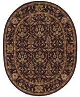 Safavieh Antiquity At51 Plum and Gold 4'6" x 6'6" Oval Area Rug