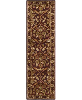 Safavieh Antiquity At51 Wine and Gold 2'3" x 8' Runner Area Rug