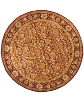 Safavieh Antiquity At51 Wine and Gold 6' x 6' Round Area Rug