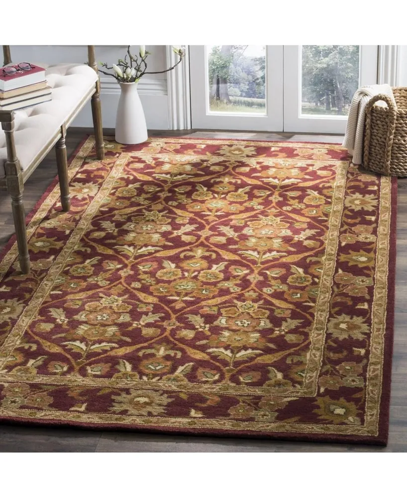 Safavieh Antiquity At51 Wine and Gold 8'3" x 11' Area Rug