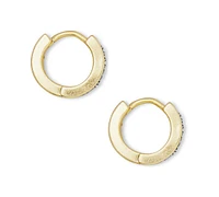 Kendra Scott Small Square Crystal Huggie Hoop Earrings, 0.5"