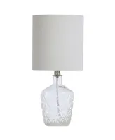 StyleCraft Textured Glass Accent Lamp with An Open Bottom Design