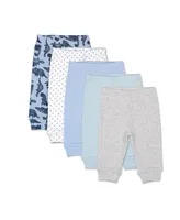 The Peanutshell Baby Boys Dinos and Dots 5 Pack Pants