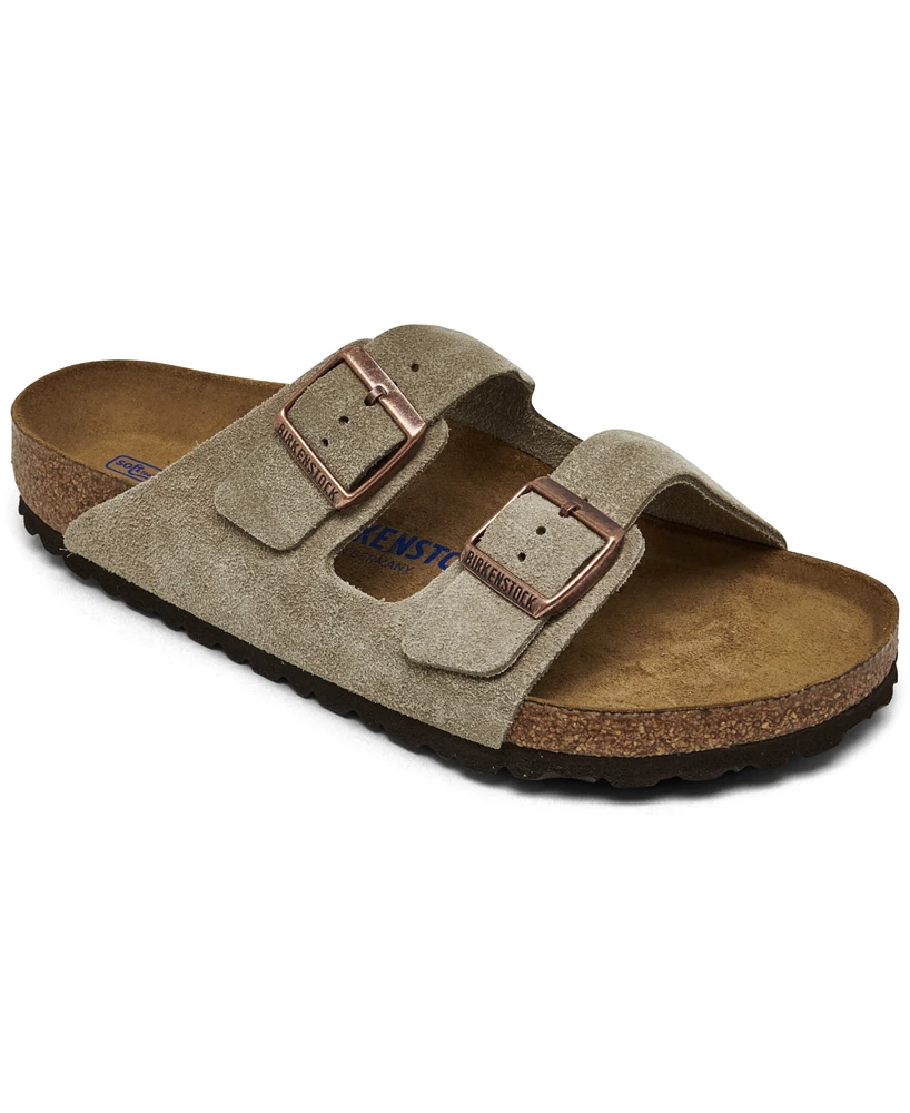 Birkenstock Men's Arizona Suede Leather Soft Footbed Casual Sandals from Finish Line