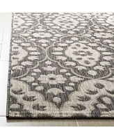 Martha Stewart Collection Tulip Medallion MSR4115 Black 9' x 12' Area Rug