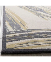 Martha Stewart Collection MSR4733A Gray and Gold 2'3" x 10' Runner Area Rug