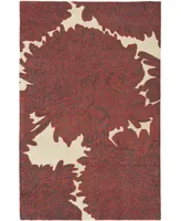 Martha Stewart Collection Chrysanthemum MSR4542C Paprika 8' x 8' Round Area Rug