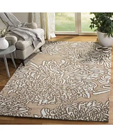 Martha Stewart Collection Chrysanthemum MSR4542G Driftwood 5' x 8' Area Rug