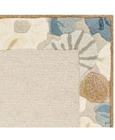 Martha Stewart Collection Poppy Border MSR3629B Multi 5' x 8' Area Rug