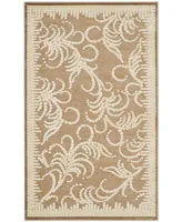 Martha Stewart Collection Fountain Swirl MSR4449B Taupe 5'3" x 7'6" Area Rug