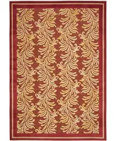 Martha Stewart Collection Plume Stripe MSR4448C Red 4' x 5'7" Area Rug