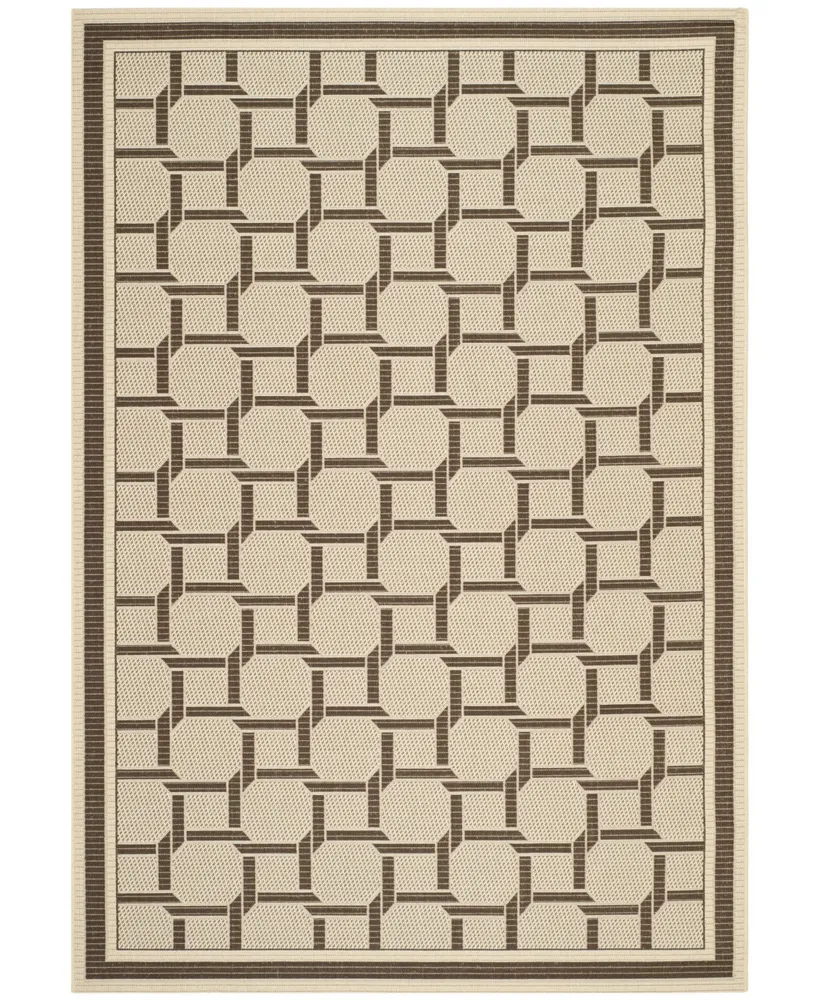 Martha Stewart Collection Resort Weave MSR4258 Cream 6'7" x 9'6" Outdoor Area Rug