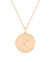 brook & york 14K Gold Plated Isla Initial Long Locket Necklace