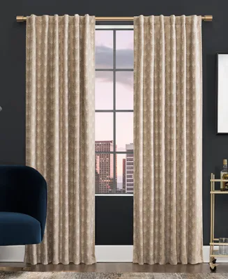 Scott Living Montauk Art Deco 100% Blackout Back Tab Curtain Panel