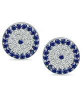 Giani Bernini Cubic Zirconia Evil Eye Stud Earrings in Sterling Silver, Created for Macy's