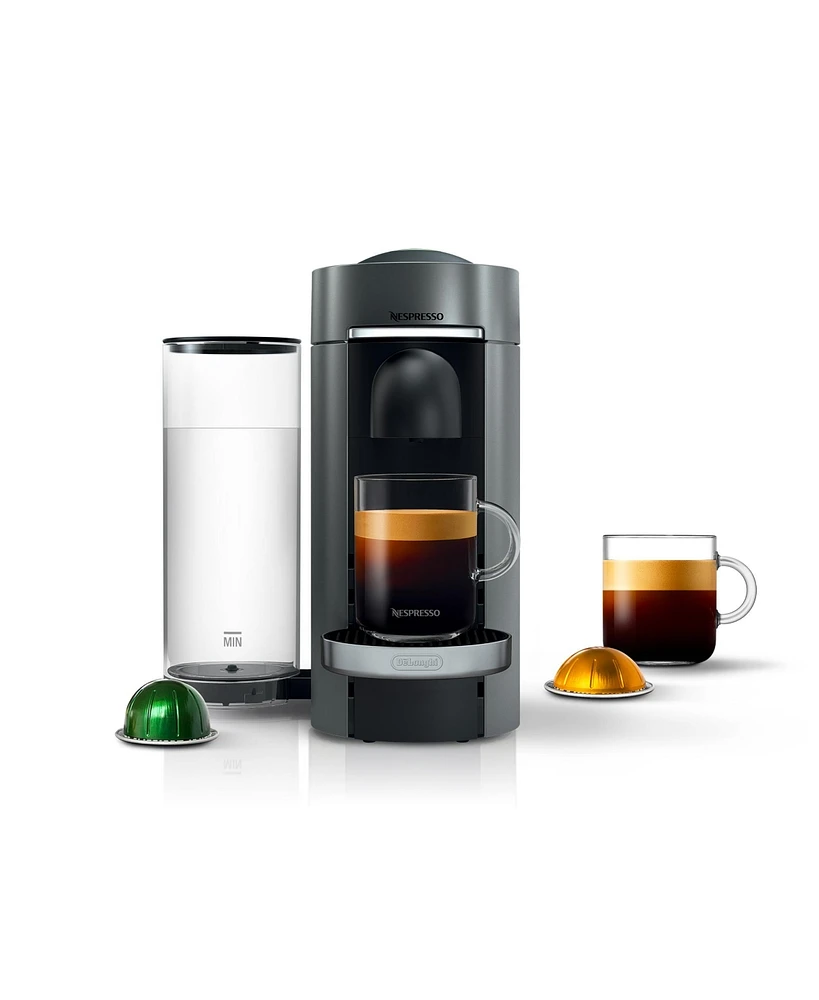 Nespresso Vertuo Plus Deluxe Coffee and Espresso Machine by De'Longhi in Titan