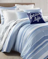 Charter Club Damask Designs Coastal Stripe 300 Thread Count Comforter Sets Created For Macys