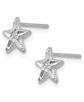 Star Stud Earrings in 14k White Gold