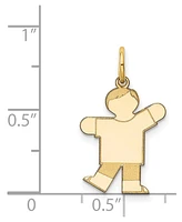 Boy Charm Pendant in 14k Gold