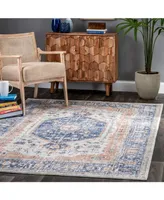 nuLoom Jacquie RZAB07B Blue 6'7" x 9' Area Rug