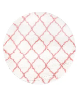 nuLoom Nelda OZAS03B Rose 5'3" x 5'3" Round Area Rug