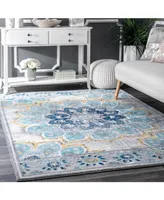 nuLoom Kiyoko RZBD59C Blue 4' x 6' Area Rug