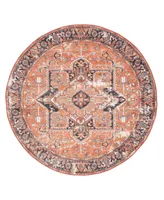 nuLoom Sherita DISA05A Rust 5' x 5'5" Round Area Rug