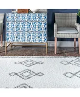 nuLoom Mackie GCDI03C White 4' x 6' Area Rug