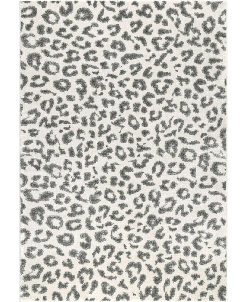 nuLoom Leopard RZBD61A Gray 8' x 10' Area Rug