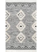 nuLoom Savannah SPMO01A Black 8' x 10' Area Rug