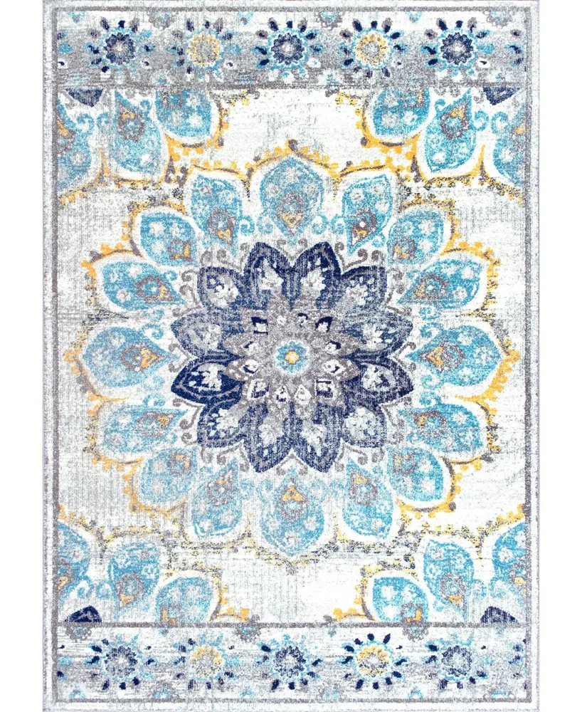 nuLoom Kiyoko RZBD59C Blue 3' x 5' Area Rug