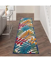 Nourison Home Aloha ALH18 Multi 2'3" x 12' Runner Rug