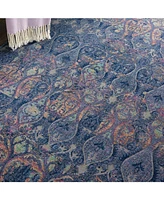 Nourison Home Ankara Global ANR08 Navy and Multi 5'3" x 7'6" Area Rug