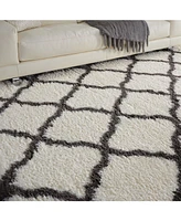 Nourison Home Luxe Shag LXS02 Ivory 8'2" x 10' Area Rug