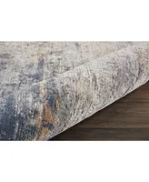 Nourison Home Rustic Textures RUS01 Gray and Beige 2'2" x 7'6" Runner Rug