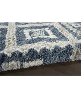 Nourison Home Oslo Shag OSL02 Denim 7'10" x 10'6" Area Rug