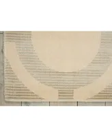 Nourison Home Luminance LUM01 Cream and Gray 2'3" x 8' Runner Rug