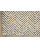 Nourison Home Deco Mod DEC03 Mist and Ivory 5'3" x 7'4" Area Rug