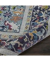 Nourison Home Ankara Global ANR14 Teal and Multi 7'10" x 9'10" Area Rug