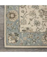 Nourison Home Living Treasures Li16 Ivory Aqua Rug