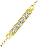 Giani Bernini Cubic Zirconia Bar Ankle Bracelet, Created for Macy's